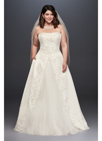 Chiffon Empire Waist Plus Size Wedding Dress | David's Bridal