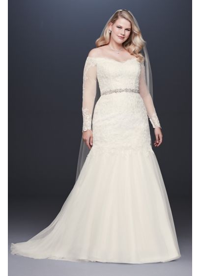 As-Is Long Sleeve Plus Size Wedding Dress | David's Bridal