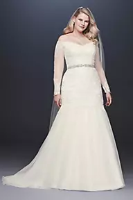  As-Is Long Sleeve Plus Size Wedding Dress