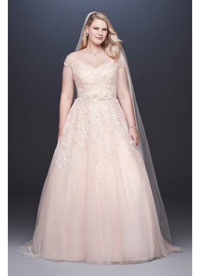 As-Is Applique Plus Size Wedding Dress | David's Bridal