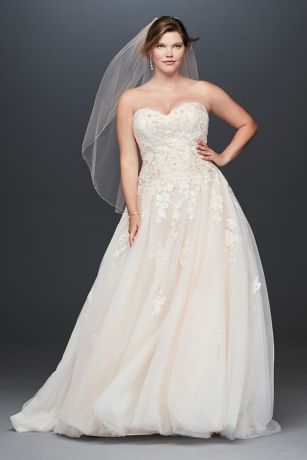 Picture of As Is Lace Applique Plus Size Wedding Dress