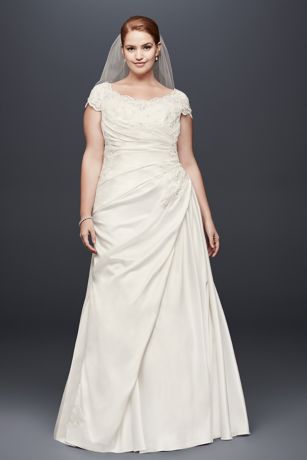 david's bridal satin wedding dress