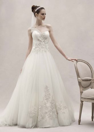 Lace Bodice High-Low Ball Gown | David's Bridal