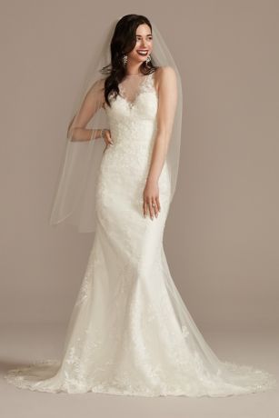 Picture of As Is Illusion Back Wedding Dress with Applique