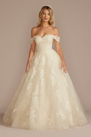 Picture of As Is Off-the-Shoulder Lace-Up Back Wedding Dress