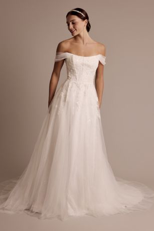 Picture of Off-the-Shoulder Lace Applique A-Line Dress