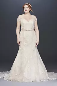  As-Is Beaded Lace Mermaid Plus Size Wedding Dress