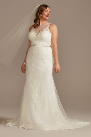 Picture of As Is Illusion Back Plus Size Wedding Dress