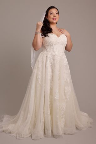 Picture of As Is Off-the-Shoulder Lace-Up Back Wedding Dress