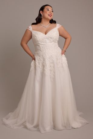 Picture of As Is A-line Wedding Dress with Floral Appliques