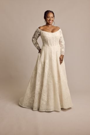 Picture of As Is Off-the-Shoulder Pearl Beaded Wedding Dress