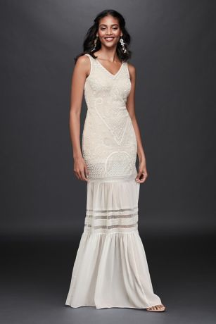 david's bridal art deco dress