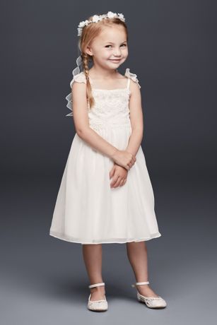 white flowy flower girl dress