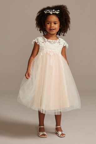 Picture of As Is Venise Lace Cap Sleeve Flower Girl Dress
