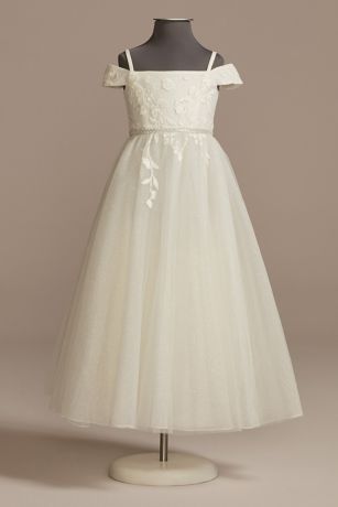 Picture of As Is Organza Flower Girl Dress with Applique