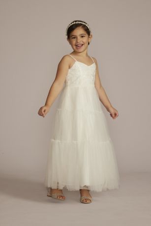 Picture of As Is Spaghetti Strap Flower Girl Dress