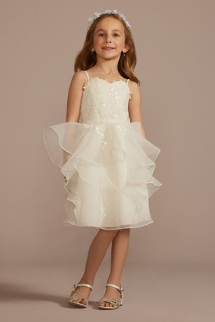 Picture of Spaghetti Ruffle Skirt Flower Girl Dress