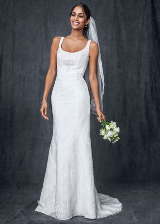 lace tank wedding dress