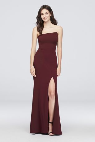 Picture of Scuba Crepe Asymmetrical Dress Back Ruffle
