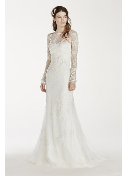 Melissa Sweet Long Sleeved Lace Wedding Dress | David's Bridal