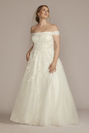 Picture of As Is Off Shoulder Plus Applique Wedding Dress