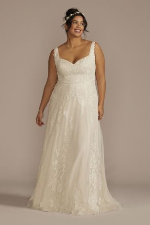 Picture of As Is Sweetheart Tank Lace Applique A-Line Wedding