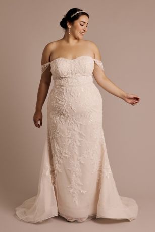 Picture of Sheath Wedding Dress with Removable Sleeves