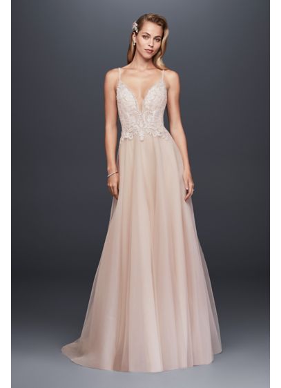As Is Beaded Bodice Organza A Line Wedding Dress David s As Is Beaded Bodice Organza A Line Wedding Dress David s