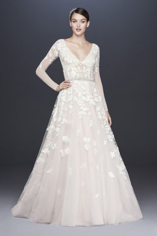 david's bridal long sleeve dresses