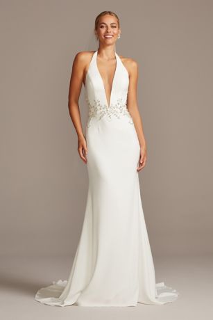 david's bridal halter top wedding dress