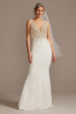 david's bridal beaded bridesmaid dress