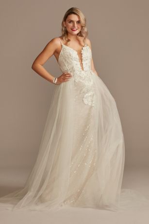 Picture of Sequin Wedding Dress with Removable Train