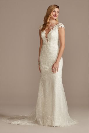 Picture of As Is Petite Sheath Wedding Dress with Beaded Back
