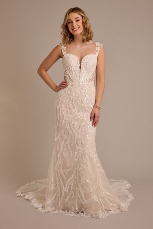 Picture of As is Embroidered Tulle Sweetheart Tank Mermaid