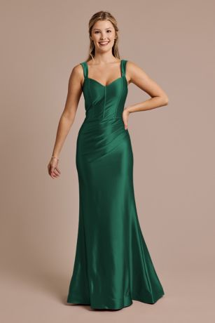 As Is Crepe-Back Satin Scoop Tank Dress