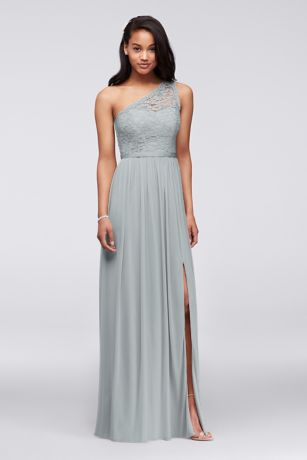 Picture of One Shoulder Long Lace Dress