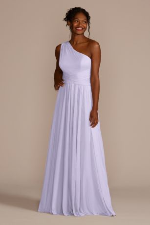high-neck mesh bridesmaid dress with full skirt Tulle Bridesmaid Dress,Long Bridesmaid Dress,High Neck Bridesmaid Dress,BD00165, US6 / Grape main image 1