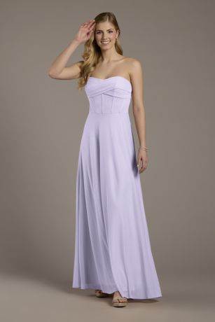 Picture of Mesh Twist Bodice Corset A-Line Dress