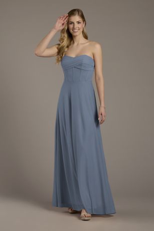knee length dresses for ladies Charming High Neck Pleats Sleeveless Long Chiffon Bridesmaid Dresses