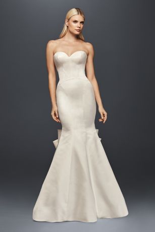 david's bridal satin wedding dress