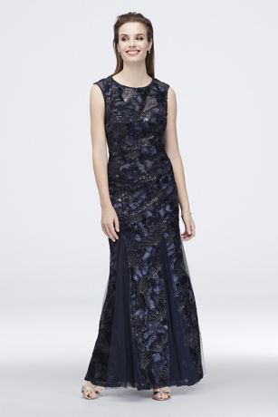 Picture of Sequin and Soutache Mermaid Dress Godets