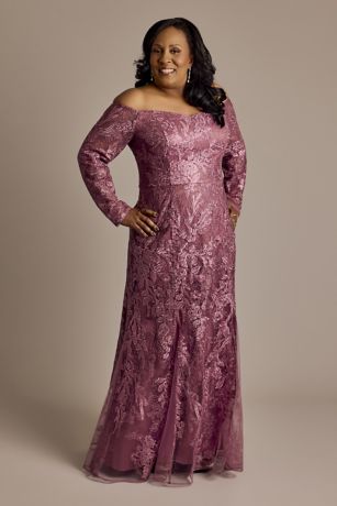 off the shoulder dress with long sleeves Chic A-line Off-the-shoulder Long Sleeve Wedding Dress Rustic Lace Bri