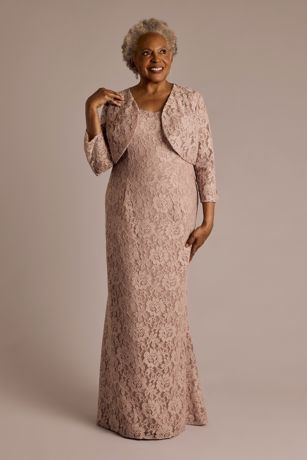 Beaded Lace 3/4 Sleeve Jacket | David's Bridal