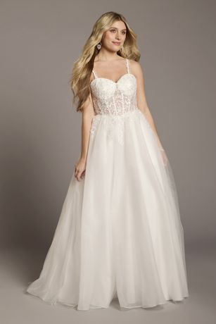 Picture of Illusion Corset Bodice Tulle Ball Gown