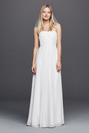 Picture of As is Chiffon Wedding Dress with Ruched Bodice