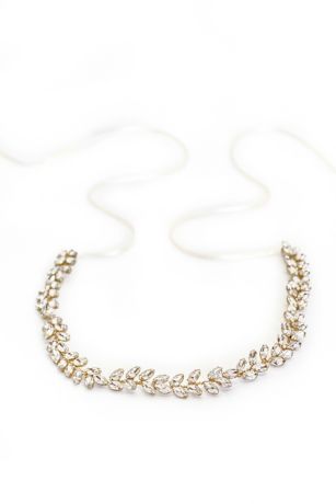Picture of Marquise Crystal Laurel Leaf Ribbon Halo