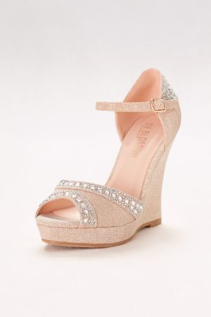 nude formal wedges