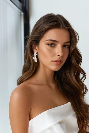 Picture of Amalfi Horizontal Marquise Crystal Drop Earrings