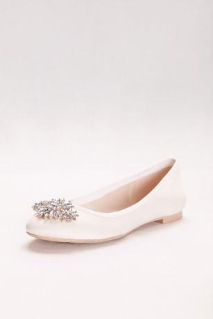 david's bridal lustrous ballet flats