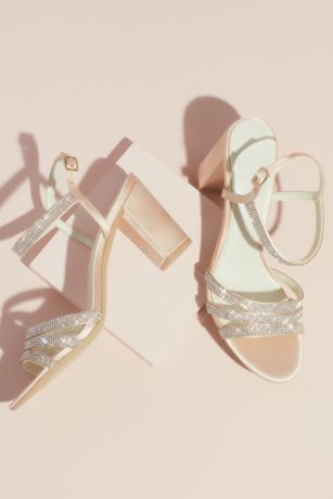 gold sandals david's bridal